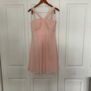 David’s bridal peach short dress size 8